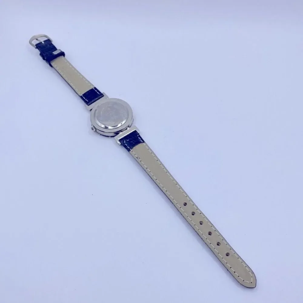 Working! Ladies Calvin Hill Quartz Small Round Face Rhinestine Watch